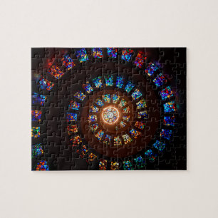 Puzzle Fenêtre de spirale en verre souillé