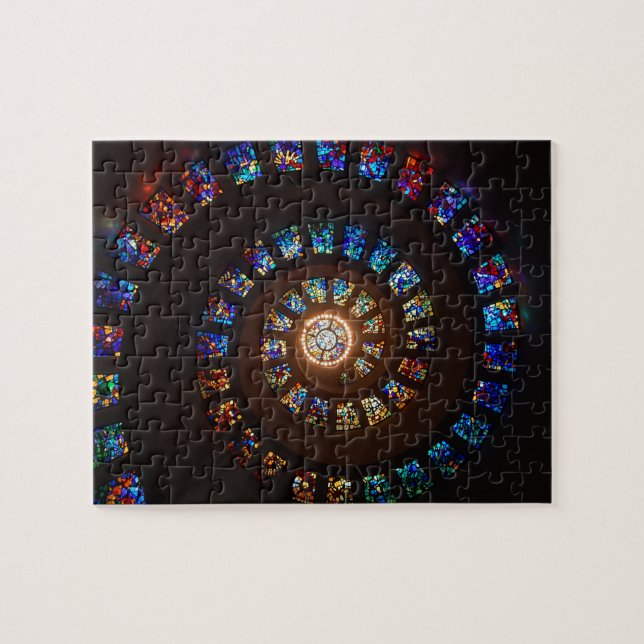Puzzle Fenêtre de spirale en verre souillé (Horizontal)