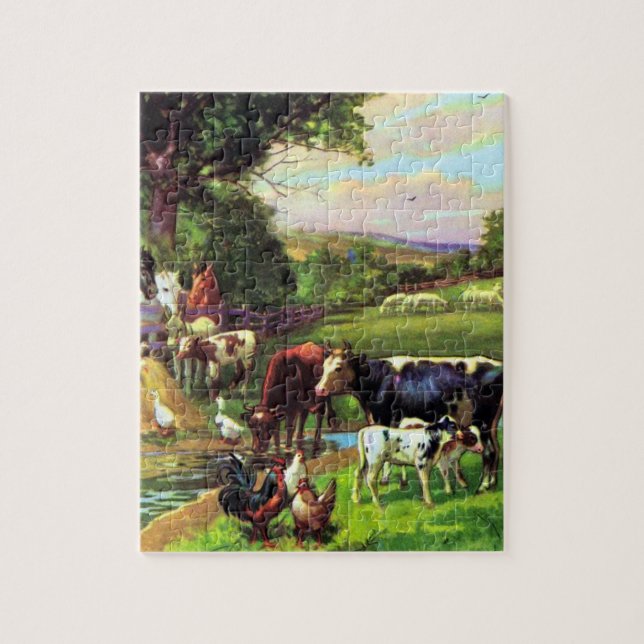 Puzzle Ferme vintage (Vertical)