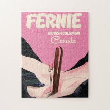 Fernie Colombie-Britannique Affiche de ski
