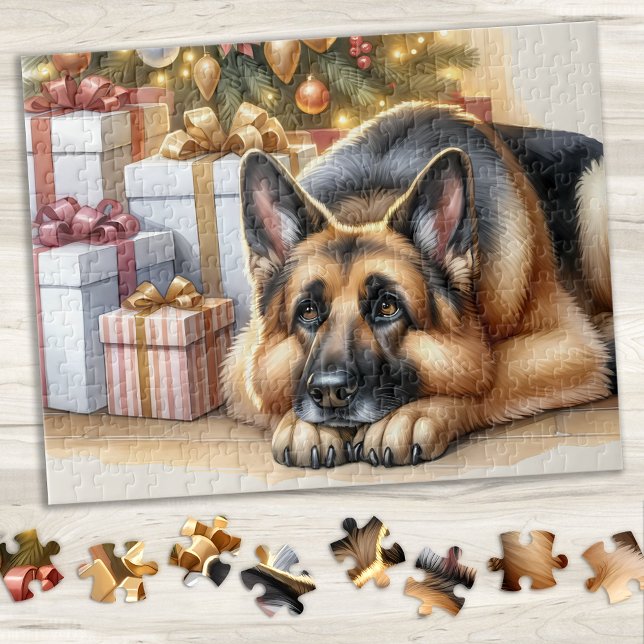 Puzzle Festif berger allemand Amoureux des chiens Noël (Créateur téléchargé)