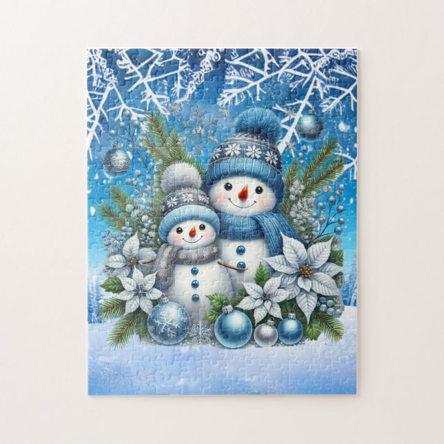 Puzzle Festif Noël bonhomme de neige (Vertical)