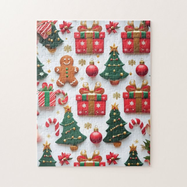 Puzzle Festive Christmas Pattern (Vertical)