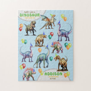 Puzzle Fête Comme Un Dinosaure Cadeau Personnalisé Annive
