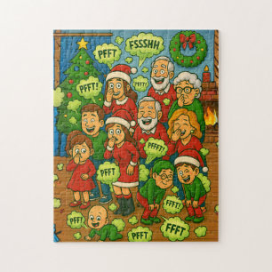 Puzzle Fête de Noël de la famille qui pète