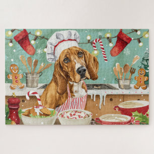 Puzzle Fête de Noël en pâtisserie avec Coonhound : Noël f