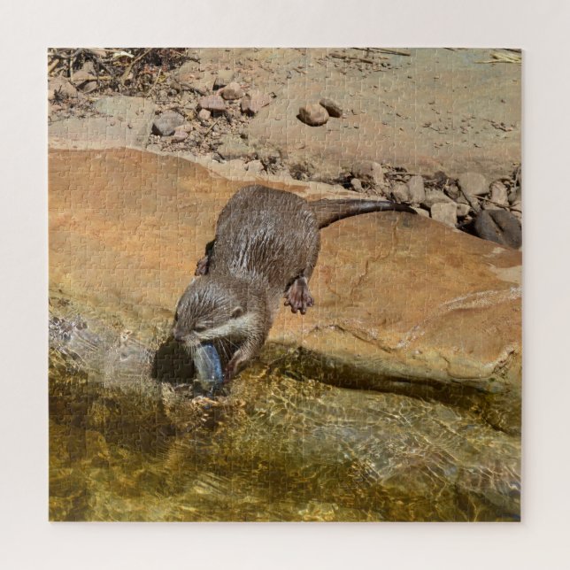Puzzle **"Fête de Pondside : Un Otter et son Catch"** (Vertical)