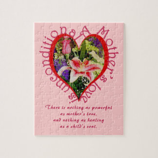 Puzzle Fête des mères Amour floral Poème inconditionnel P