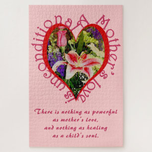 Puzzle Fête des Mères Floral Amour Poème inconditionnel G