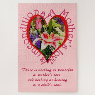 Puzzle Fête des Mères Floral Amour Poème inconditionnel G