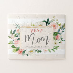 Puzzle Fête des mères florales de la meilleure maman