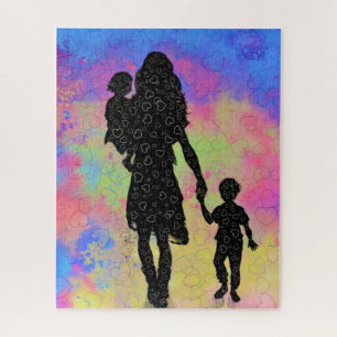 Puzzle Fête des mères - Mère et enfants - Dessin artistiq