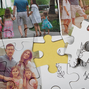 Puzzle Fête des pères de collage photo personnalisée scri
