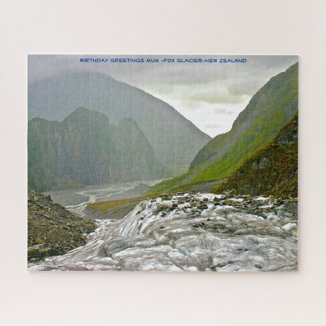 Puzzle Fête des voeux maman - Fox Glacier-Nouvelle-Zéland (Horizontal)