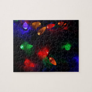 Puzzle Fête fée Noël lumières hiver neige