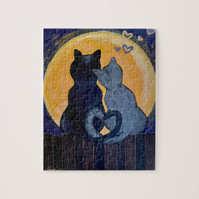 Puzzle Feu de lune de chats (Vertical)