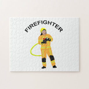 Puzzle Feuerwehrmann in sandfarbener Einsatzkleidung Puz