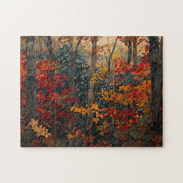 Puzzle Feuillage d'automne Colorful Woods Art (Horizontal)