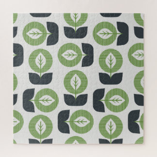 Puzzle Feuilles Abstraits rétro : Style Vintage sans fail