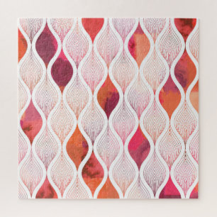 Puzzle Feuilles d'aquarelle modernes, motif sans couture.