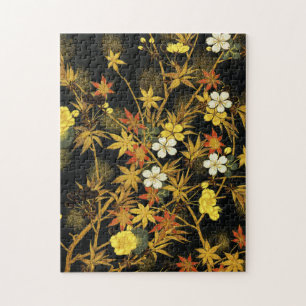 Puzzle Feuilles d'automne japonaises Antique botanique
