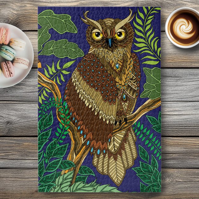 Puzzle Feuilles de la forêt de Owl Green (Créateur téléchargé)
