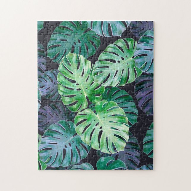 Puzzle Feuilles de Monstera Tropical (Vertical)