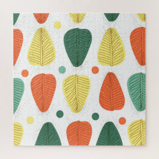 Puzzle Feuilles peints de couleur, cadre d'affaires brill