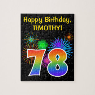 Puzzle Feux d'artifice d'amusement + Motif "78"