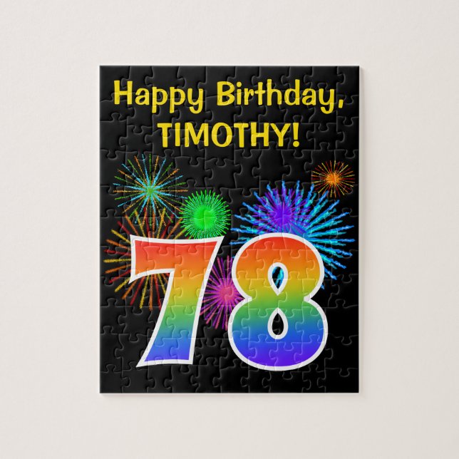 Puzzle Feux d'artifice d'amusement + Motif "78" (Vertical)