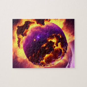 Puzzle Feux de violet et d'orange cosmiques sur Nebula en