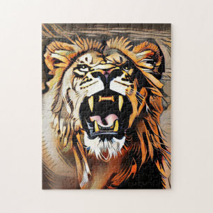 Puzzle Fierce Majestic Lion - Roi Des Bêtes