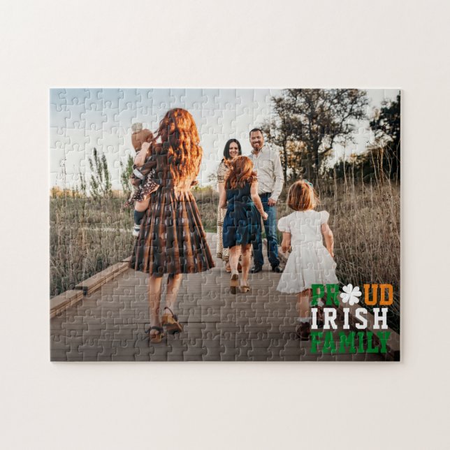 Puzzle Fière famille irlandaise Shamrock Lucky Clover Pho (Horizontal)