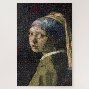 Puzzle Fille Avec Une Fraise Élevant Beau Art Spoof