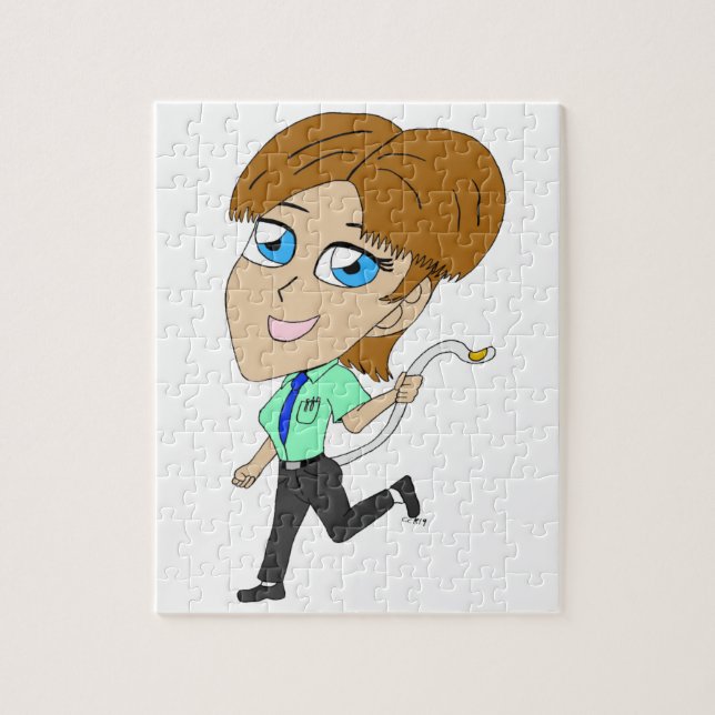 Puzzle fille chibi avec une queue (Vertical)