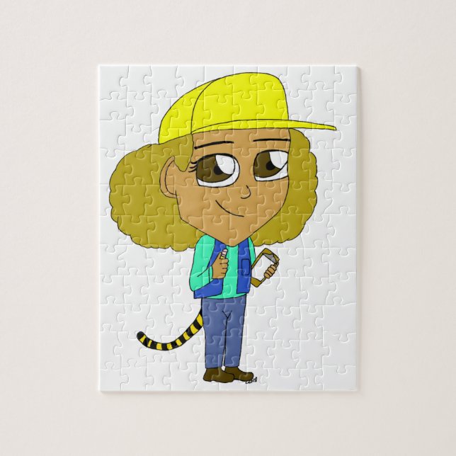 Puzzle fille chibi avec une queue de tigre (Vertical)