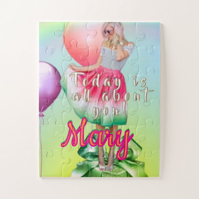 Puzzle Fille d'anniversaire  (Vertical)