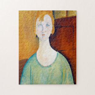 Puzzle Fille dans une blouse verte, Modigliani