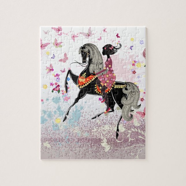 Puzzle Fille de cheval (Vertical)