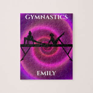 Puzzle fille de gymnastique avec nom personnalisé