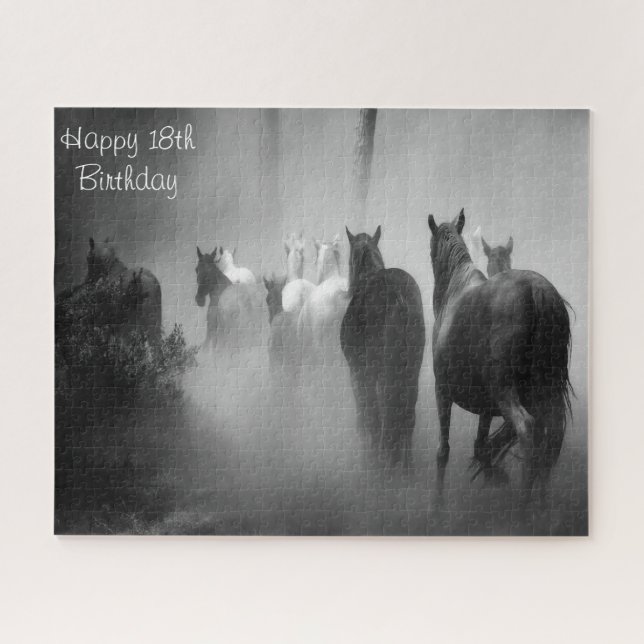 Puzzle Fille du 18e anniversaire. (Horizontal)