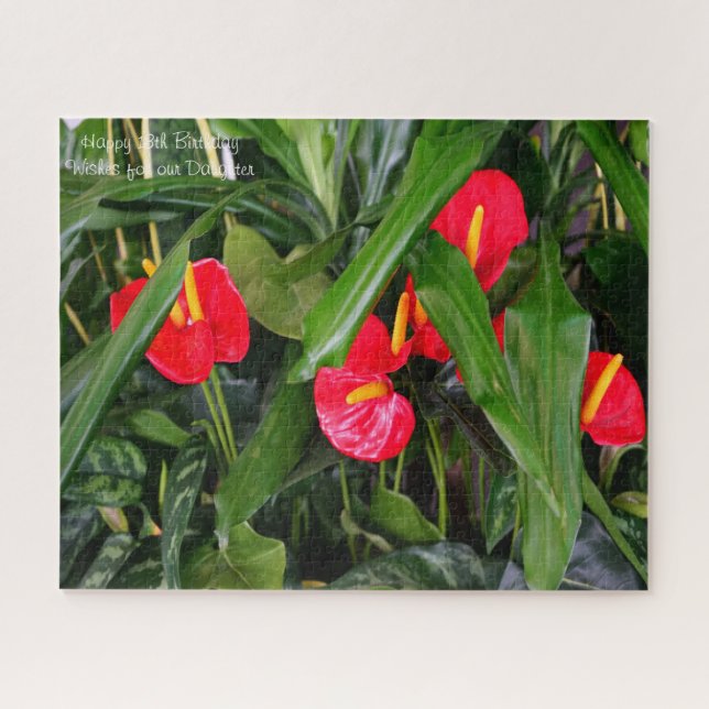 Puzzle Fille du 18e anniversaire. (Horizontal)