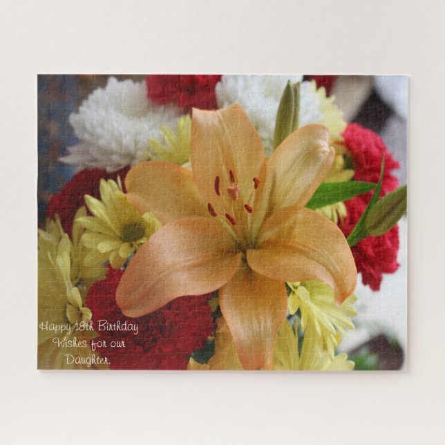 Puzzle Fille du 18e anniversaire. (Horizontal)