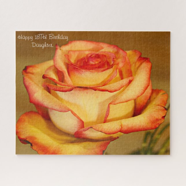 Puzzle Fille du 18e anniversaire. (Horizontal)