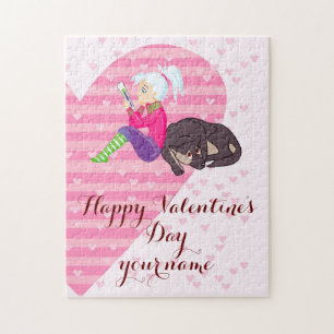 Puzzle Fille Être amoureuse