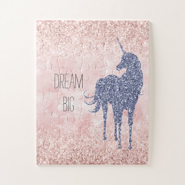 Puzzle Fille Glam Blush rose violet Parties scintillant U (Vertical)