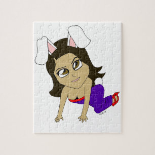 Puzzle fille lapin chibi