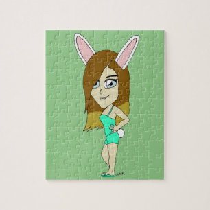 Puzzle Fille lapin Chini