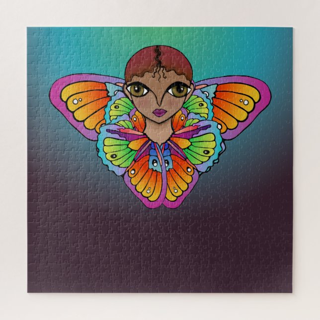 Puzzle fille papillon (Vertical)