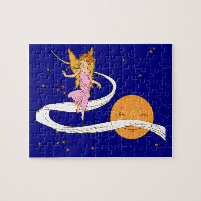 Puzzle fille papillon dans l'espace (Horizontal)